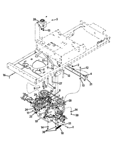 Transmission Assembly Diagram and Parts List for Z-FORCE44 17AE3AGF-17AE3AGF010 Cub Cadet Lawn Tractor